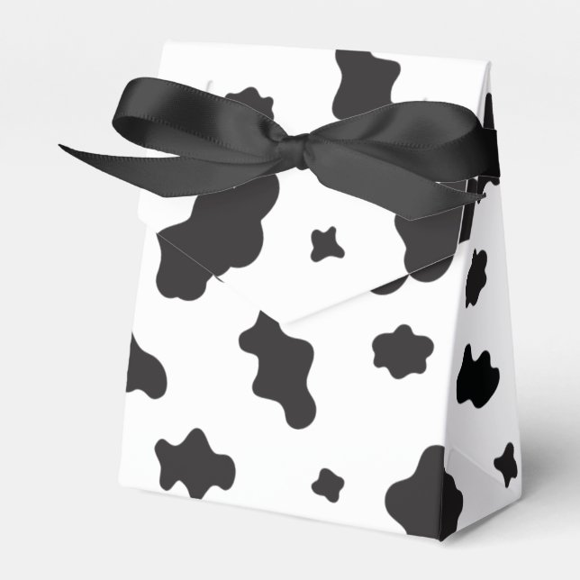 Caja Para Regalos Impresión de vaca en blanco y negro (Front Side)