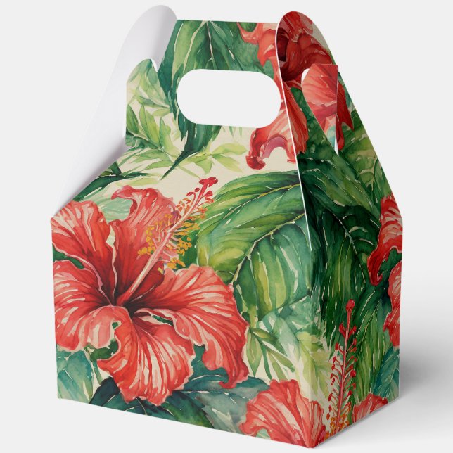 Caja Para Regalos Impresión hawaiana tropical (Reverso )