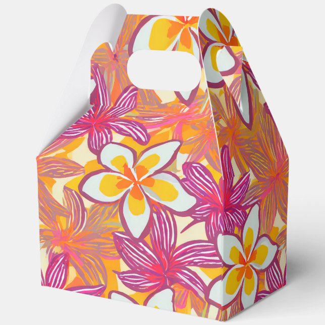 Caja Para Regalos Impresión hawaiana tropical (Reverso )