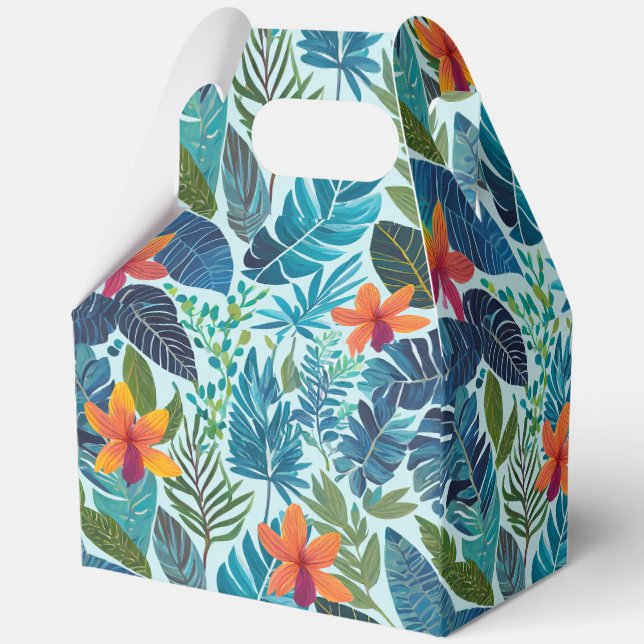 Caja Para Regalos Impresión hawaiana tropical (Reverso )