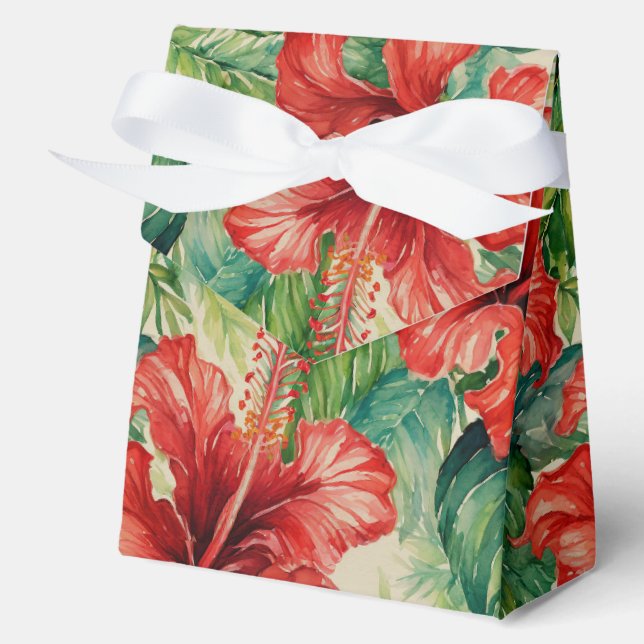 Caja Para Regalos Impresión hawaiana tropical (Anverso)