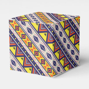 Caja Para Regalos Impresión tribal de las pirámides del amarillo