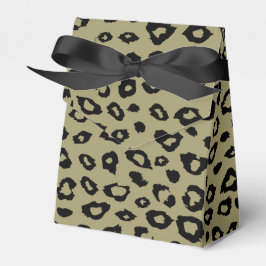 Caja Para Regalos Imprimir Leopardo negro dorado