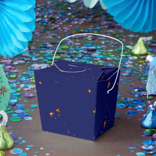 Caja Para Regalos Incendios Acechan Tu Fogata Fotográfica Azules (Fiesta)