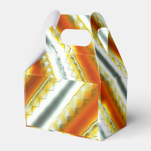 Caja Para Regalos Indignantes rayas abstractas en naranja y gris