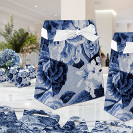 Caja Para Regalos Indigo Blue Floral Toile No. 1