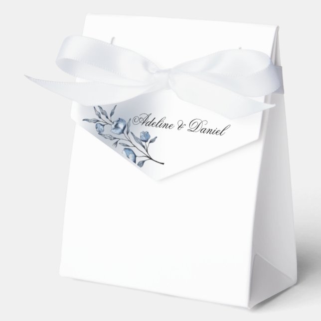 Caja Para Regalos Indigo Romance Wedding Favor Boxes (Anverso)