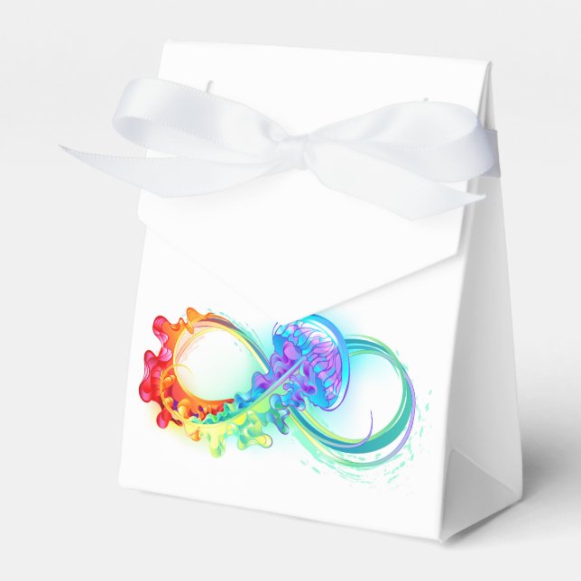 Caja Para Regalos Infinidad con las medusas del arcoiris (Front Side)