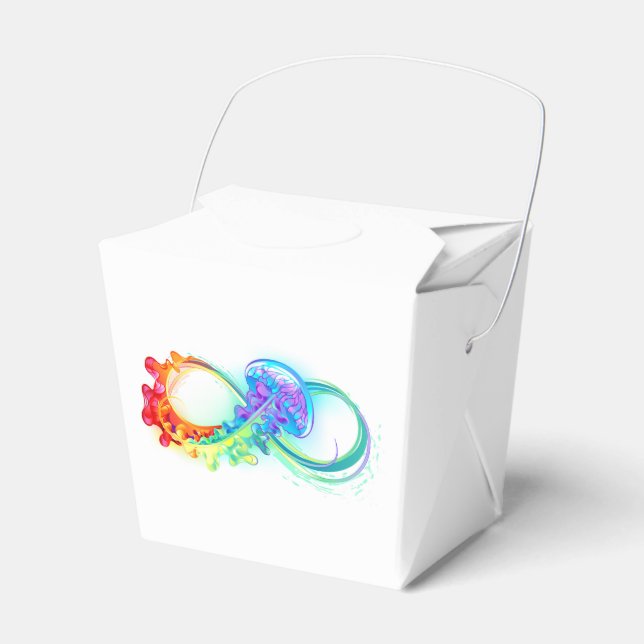 Caja Para Regalos Infinidad con las medusas del arcoiris (Front Side)
