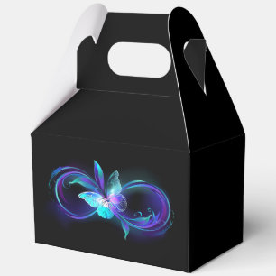 Caja Para Regalos Infinito brillante con mariposa mágica