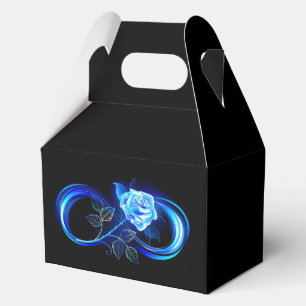 Caja Para Regalos Infinito brillante con rosa azul