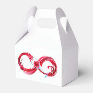 Caja Para Regalos Infinito con vino Rojo