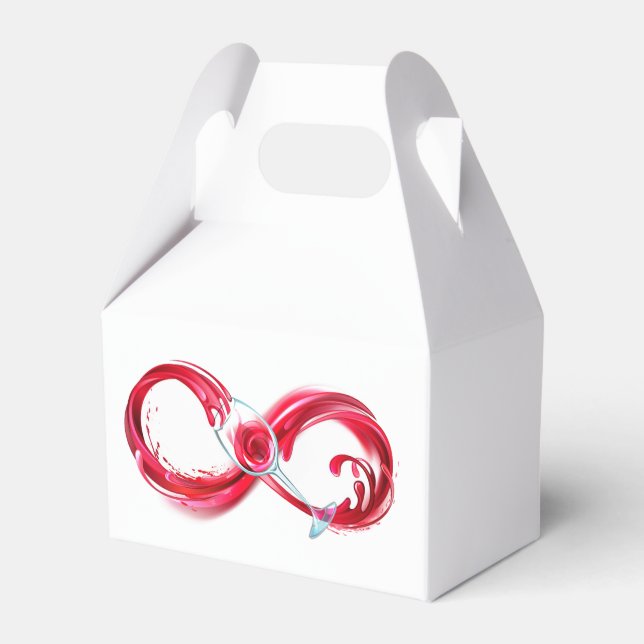 Caja Para Regalos Infinito con vino Rojo (Front Side)
