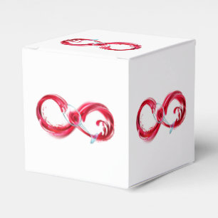 Caja Para Regalos Infinito con vino Rojo