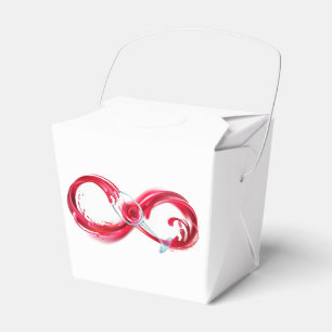 Caja Para Regalos Infinito con vino Rojo