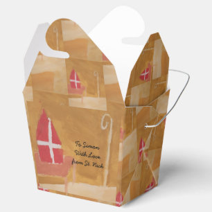 Caja Para Regalos Inglete de la acuarela de Sinterklaas del holandé