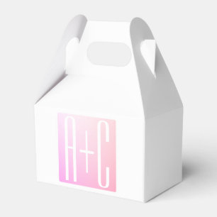 Caja Para Regalos Iniciales de la pareja   Sutil Gradación Rosa