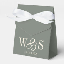 Iniciales de parejas de boda Elegante Sage