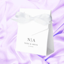 Iniciales minimalistas limpian elegante blanco