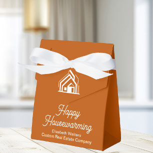 Caja Para Regalos Inmobiliaria Burnt Orange Real Estate Feliz Mudanz
