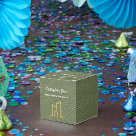 Caja Para Regalos Inmobiliaria Casa de Oro Moderna Realtor Verde Oli