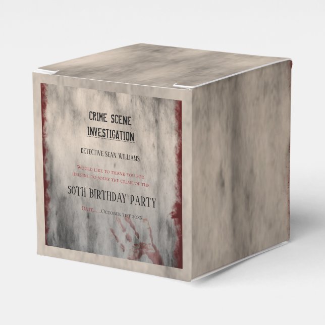 Caja Para Regalos Investigación de la escena del crimen 50.º pARTY (Costado Anverso)