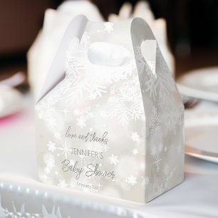 Caja Para Regalos Invierno de colores pastel nevados ducha bebé grac