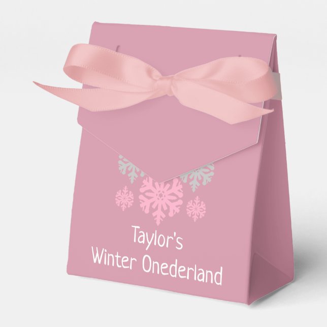 Caja Para Regalos Invierno de Onederland Primer cumpleaños (Front Side)