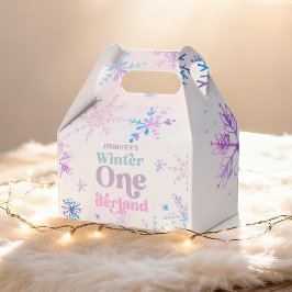 Caja Para Regalos Invierno Onederland Snowflakes Chica Nacimiento de