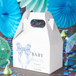 Caja Para Regalos Invitación a Baby Shower de Blue Bow, Boy Baby Sho