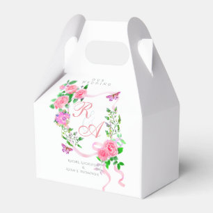 Caja Para Regalos Invitación a la boda monográfica de la cinta rosa
