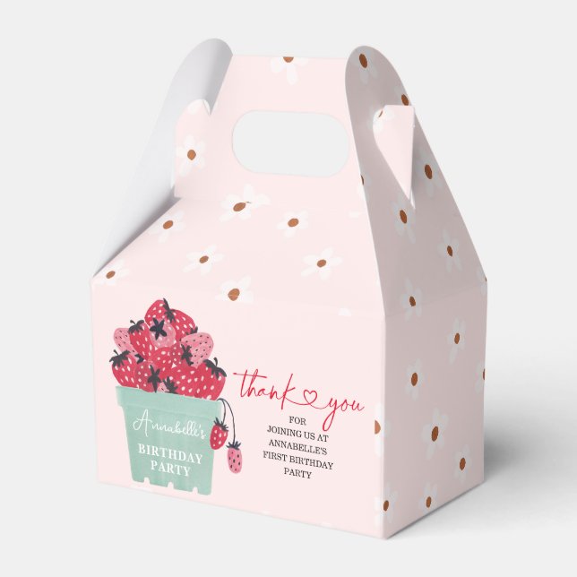 Caja Para Regalos Invitación a la fiesta de cumpleaños de Berry Firs (Front Side)