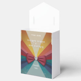 Caja Para Regalos Invitación de Boda Elegante Colorida de Arcoíris