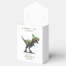 Invitación de cumpleaños de dinosaurio, tres cumpl