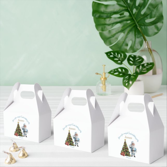 Caja Para Regalos Invitación de cumpleaños mágica de Santa (Múltiple)