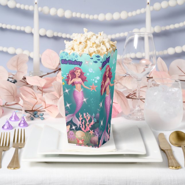 Caja Para Regalos Invitación de cumpleaños personalizada de sirena (Boda)