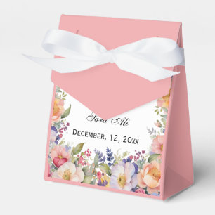 Caja Para Regalos Invitación musulmana de flor rosa moderna Nikah