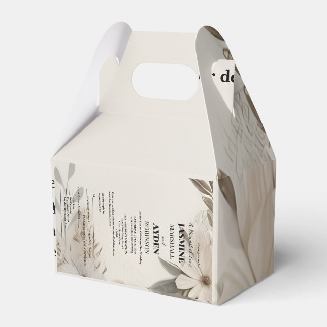 Caja Para Regalos Invitaciones elegantes de boda personalizadas (Front Side)