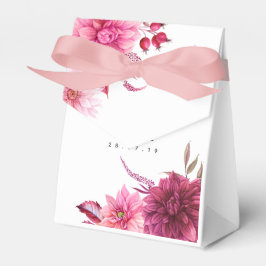 Caja Para Regalos Invitado de la boda de otoño en Borgoña y Rubor gr