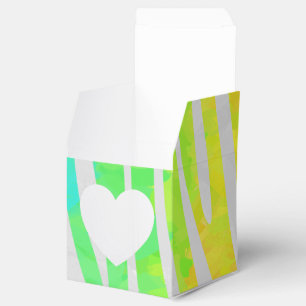 Caja Para Regalos Iris cebra e impresión blanca