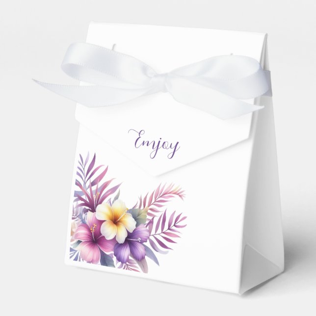 Caja Para Regalos Isla de acuarela Romance-Boda (Front Side)