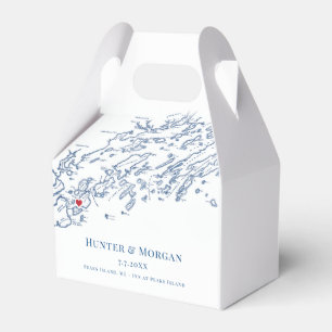 Caja Para Regalos Isla Peaks Boda de destino Maine Elegante