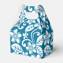 CAJA PARA REGALOS ISLAND PLUMERIA (AZUL CARIBE)