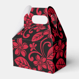 CAJA PARA REGALOS ISLAND PLUMERIA (NEGRO/ROJO)