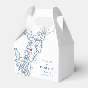 Caja Para Regalos Islas Doradas Georgia Mapa elegante matrimonio