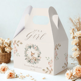 Caja Para Regalos It’s a Girl Floral Deer Baby Shower Favors