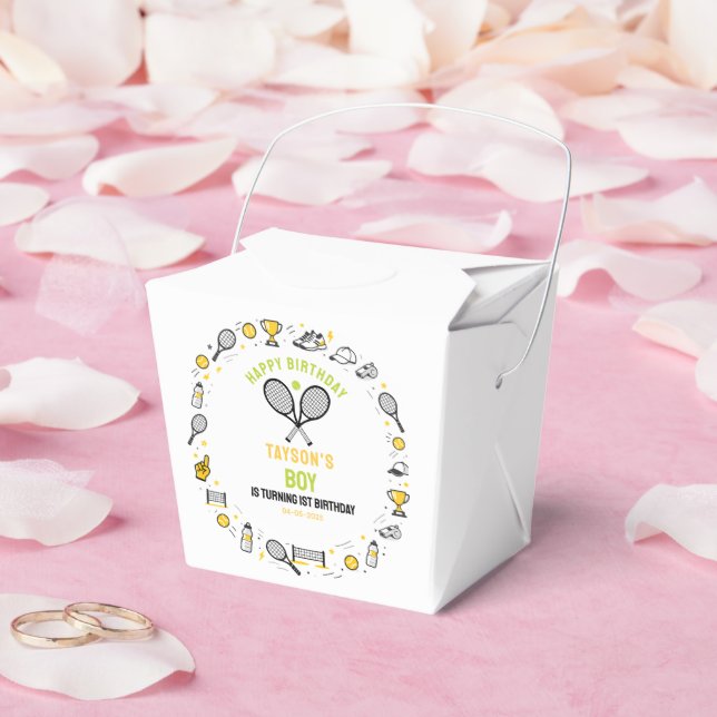 Caja Para Regalos It’s Game Time Tennis 1st Birthday – Fun Kids  (Boda)