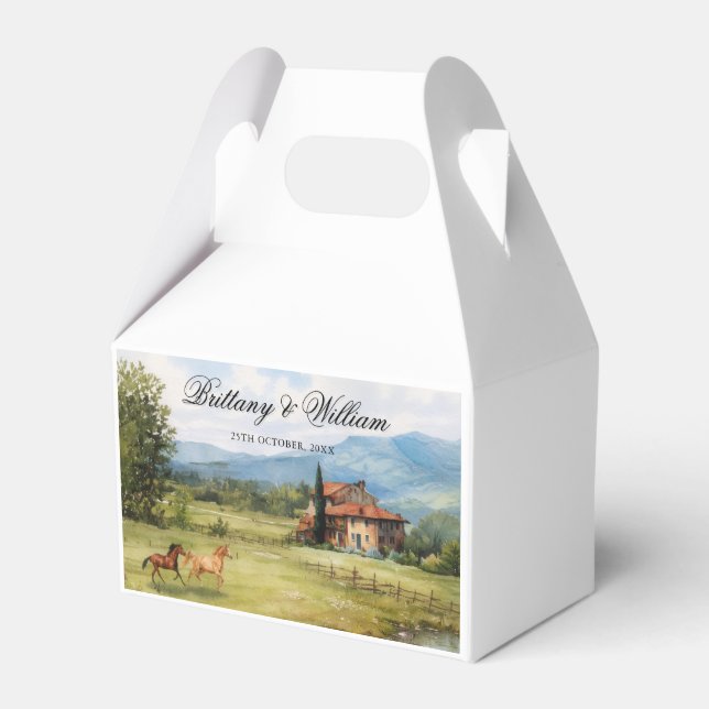 Caja Para Regalos Italian Tuscan Countryside Wedding  (Front Side)