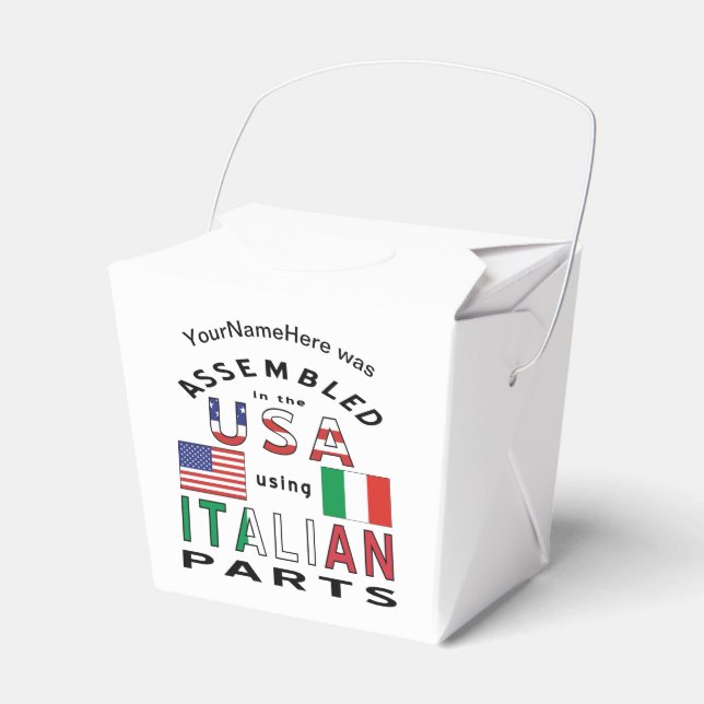 Caja Para Regalos Italian USA Parts Personalized (Front Side)
