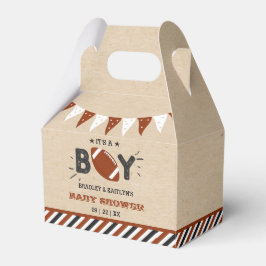 Caja Para Regalos It's a Boy! Baby Shower con temas de fútbol